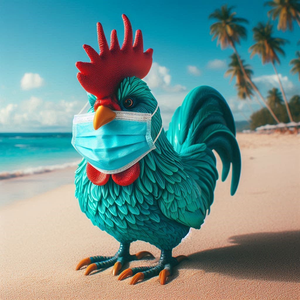 Name:  a turquoise rooster on the beach wearing a face mask.jpg
Views: 364
Size:  217.6 KB